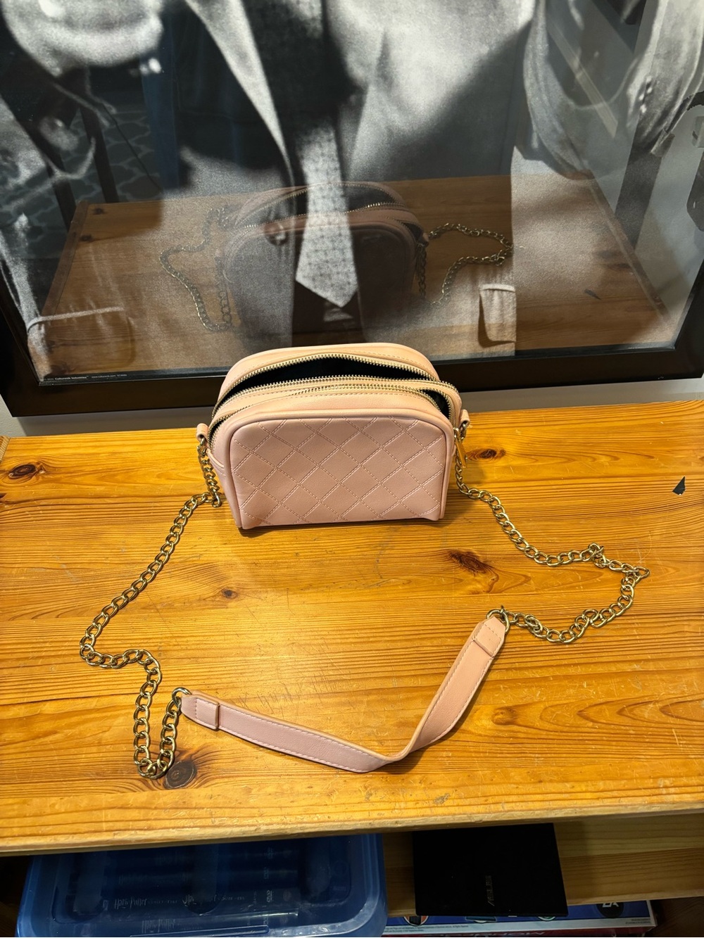 Forever 21 Quilted Light Pink Purse